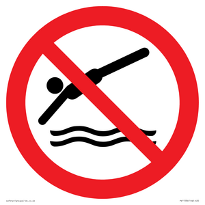 Prohibition: No diving